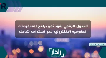التحول الرقمي يقود نمو برامج المدفوعات الحكومية الإلكترونية نحو استدامة شاملة